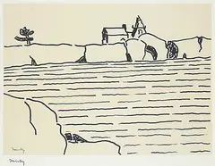 Barker Fairley, Untitled - Across the Bay, photolithographic reproduction on paper
