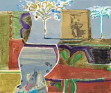 John Koerner, Untitled - Still Life, collage mixed media on paper