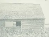 Thelma Alberta Manarey, Barn, 1976, graphite on paper