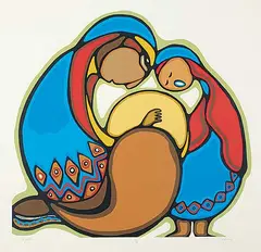 Daphne Odjig, Together #26/99, 1979, colour silkscreen on paper