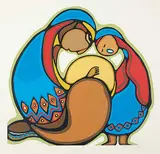 Daphne Odjig, Together #26/99, 1979, colour silkscreen on paper