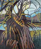 David Pugh, Fir Growth, oil on canvas