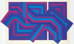 Fugue #2 #2/30 by Kenneth Samuelson, 1974, colour silkscreen on paper, sold May 2017