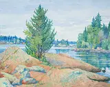 Lynn Sissons, Untitled - Lake of the Woods, watercolour on paper