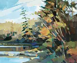 Jim Vest, Shoreline - N. Sask Riverside Sketch