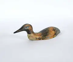 Robert MacInnis, Loon, 1995, painted wood carving