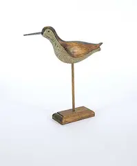 Robert MacInnis, Sandpiper [Standing], stained wood carving