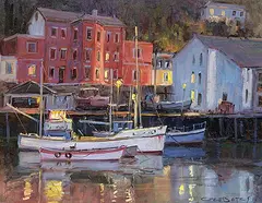 George William Bates, Ilfracombe Harbour, Eng., 1991, oil on canvas
