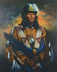 Brian Batsch, Untitled - Chief Crowfoot, oil on canvas