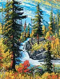 Little Falls Near Golden by Rod Charlesworth, oil on canvas, sold Apr 2017