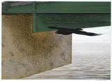 Alex Colville, Bridge and Raven #56/70, 1993, colour silkscreen on paper