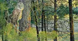 Joseph Cross, Untitled - Owl in the Sunlit Woods, 1986, oil on canvas