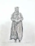 Henri de Groot, Native Elder, graphite on paper