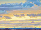 William Duma, Sunset, acrylic on canvas board