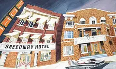 Mark Farand, Untitled - The Greenway Hotel, watercolour on paper