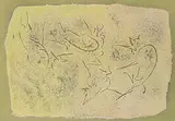 Goats by Illingworth Kerr, watercolour and sand on paper, sold Apr 2017