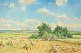 Ernest Luthi, Old Time Harvest Near Strasbourg
