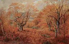 Thomas Mower Martin, Untitled - Forest in Autumn, oil on canvas