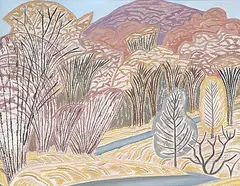 Isabel McLaughlin, Untitled - Haliburton, 1962, oil on canvas board