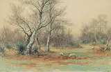 Frederick Arthur Verner, Untitled - Sheep in the Forest