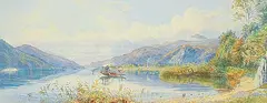 Charles Jones Way, Lazy Afternoon Boat Ride, 1918, watercolour on paper