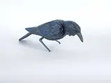 Paul Burke, Raven, 2000, painted wood carving