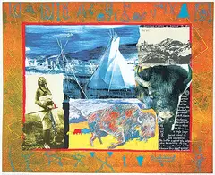Jane Ash Poitras, Buffalo Hierophany #AP, 1992, colour silkscreen and lithograph on paper