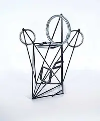 Greg Robb, Circles-Squares Study, 2014, steel sculpture with oxide patina