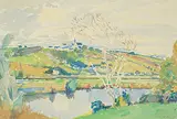Ludovic Rodo Pissarro, St. Michel sur Loire, 1927, watercolour on paper