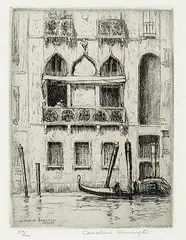 Caroline Armington, La Casa di Desdenona Venice #59/100, etching on paper