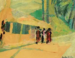 André Charles Biéler, Island Memory, 1954, gouache on wood board