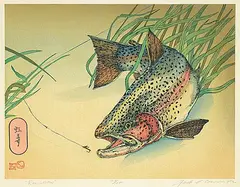 Jack Lee Cowin, Rainbow #124/125, 1981, hand coloured etching on paper