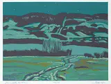 Illingworth Kerr, Turner Valley Nocturne #32/150, colour silkscreen on paper