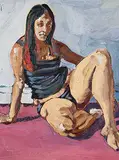 Robert F.M. McInnis, Model Sitting on Studio Floor