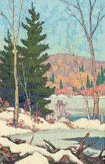 William Parsons, March in Haliburton - Spring Breakup, oil on board