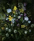 Geoffrey Allan Rock, Untitled - Nature's Wild Bouquet, oil on wood board