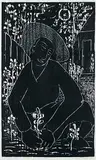 Gardening #13/50 by John Harold Thomas Snow, 1953, wood block on paper, sold Apr 2017