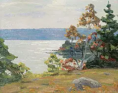 George Thomson, Atmospheric Sunlight, oil on paper board