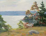 George Thomson, Atmospheric Sunlight, oil on paper board