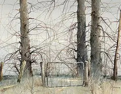 Fraser Valley Farm by Tinyan Chan, oil on canvas, sold Apr 2017