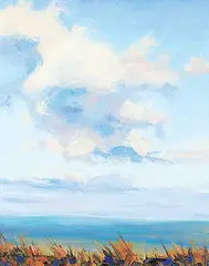 Robert E. Wood, Prairie Sky, oil on canvas