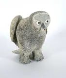 Roposie Alivaktuk, Untitled - Owl, 2003, bone and stone sculpture
