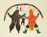 Mona Ohoveluk, Witch Craft #16/50, 1977, colour stonecut on paper