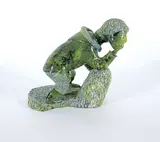 Lucassie Ikkidluak, Untitled - The Thinker, 1980, green stone carving