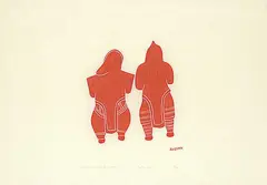 Helen Kalvak, Solitude #43/50, 1975, stonecut on paper