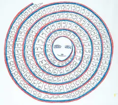 Jessie Oonark, The People #8/40, 1985, colour lithograph on paper