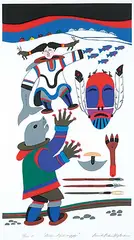 David Ruben Piqtoukun, A Bountiful Supply #56/200, colour silkscreen on paper