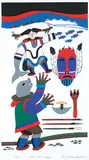 David Ruben Piqtoukun, A Bountiful Supply #56/200, colour silkscreen on paper