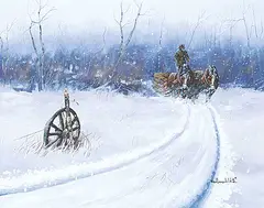 Ken Lonechild, Almost Home, acrylic on canvas