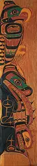 David Matilpi, Kwakiutl Thuderbird, Bear and Sculpin, painted cedar panel